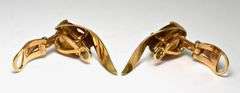 Vintage 18K Pear-Shaped Citrine Earrings