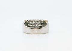 18kt Solid Gold & Diamond Band Ring- Size 9.75