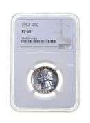 PF68 1952 Washington Quarter - Graded NGC