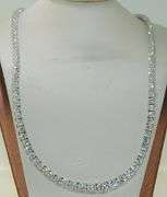 14kt White Gold & 12.00 Carat Diamond Tennis Necklace