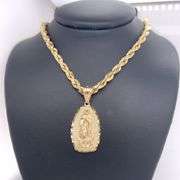 14K YELLOW GOLD MIRACULOUS MEDALLION WITH CHAIN