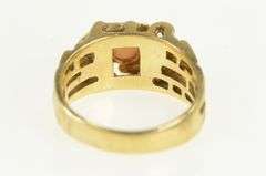 14K Yellow Gold 1960's Abstract Nugget Syn. Pink Star Sapphire Ring