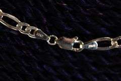 10k Yellow Gold-Hollow Figaro Link Chain 4.3mm 100 Gauge Necklace 20"