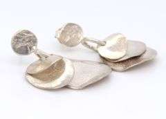 Vintage Sterling Silver Silpada Triple Layered Earrings