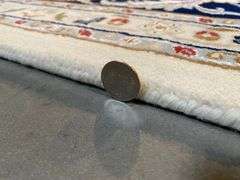 Fine Silk & Wool Kashan Rug 9x12.3