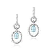 Sterling Silver Swiss Blue Topaz Earrings