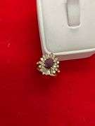 CERTIFIED LADIES 14K GOLD DIAMOND AND RUBY RING