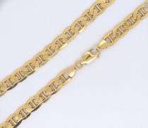 Italian Yellow Gold Marine Link Chain Necklace