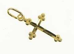 10K Yellow Gold Cross Christian Faith Symbol Vintage Charm/Pendant