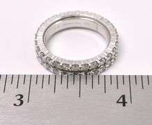 Sparkling Diamond Ring In 14K White Gold
