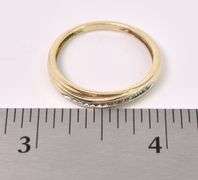 Charming Mens Diamond Ring Band In Yellow Gold