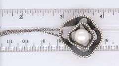 Sterling Silver Israel Pearl Pendant on Chain