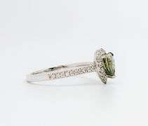 18KT SOLID GOLD, GIA CERTIFIED ALEXANDRITE, & DIAMOND RING