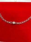 CERTIFIED BRAND NEW 14K GOLD AND DIAMOND SLIDING CLOVER BRACELET