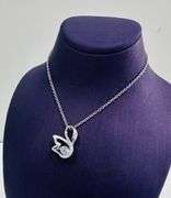 Swan Platinum over 925 sterling silver Pendant