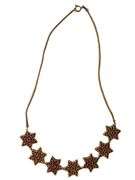 18K YELLOW GOLD 7 STAR NECKLACE- 10.5 CARAT RUBIES AND 10.5 CARAT EMERALDS