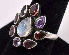 Multi-Gem Ring In Sterling Silver
