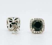 14KT SOLID GOLD FANCY DIAMOND EARRINGS