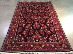 Authentic  Persian Sarouk Rug 4'.3"X6'.9"