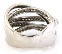 2.00ctw Pave Diamond Multi Row Crossover Ring in 14K