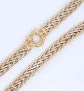 Incredible Two Tone Wheat Chain Necklace with Jumbo Spring Ring