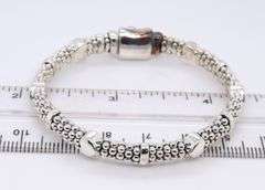 Sterling Silver Lagos Caviar Rope Bangle Bracelet