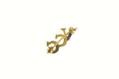 10K Yellow Gold VCC Retro Vintage Simple Lapel Pin/Brooch