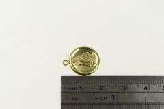 14K Yellow Gold Pope Religious Motif Vintage Christian Charm/Pendant