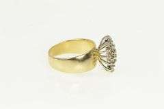 14K Yellow Gold 0.40 Ctw Diamond Marquise Cluster Vintage Ring