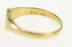 14K Yellow Gold Heart Love Symbol Victorian Baby Valentine Ring