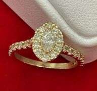 CERTIFIED BRAND NEW 14K GOLD AND DIAMOND RING