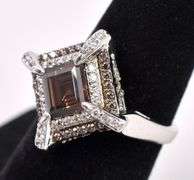 Brown CZ Ring In Sterling Silver