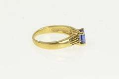 14K Yellow Gold Pear Tanzanite Chevron Vintage Statement Ring