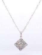 Vintage Style Diamond Pendant on Fancy Chain