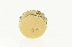 14K Yellow Gold Carved Shell Cameo Slide Bracelet Charm/Pendant