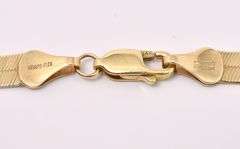 Marvelous Herring Bone Chain Necklace In 14K Yellow Gold