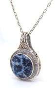 Vintage Sterling Silver Havana Pendant on Chain