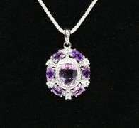 Unheated Amethyst Sterling Silver pendant