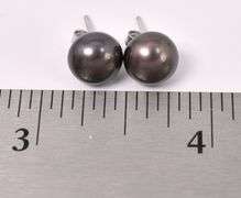 Fresh-Water Pearl Stud Earrings In Sterling Silver