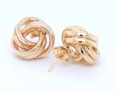 Gorgeous Yellow Gold Knot Earrings