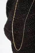 10k Yellow Gold-Hollow Pave Figaro Link Chain 1.9mm Necklace 24"