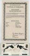 Great Pure 8 Troy Oz .999 fine silver $500 facsimile bar with COA