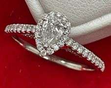 CERTIFIED DISNEY 14K WHITE GOLD AND DIAMOND RING