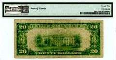 1929 $20 National Banknote of Norristown Pennsylvania in PMG25