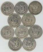 10 Assorted upper end Morgan Silver Dollars 1880-S to 1904-O