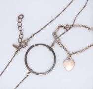 Lot of Vintage 925 Sterling Silver Necklace and Bracelet