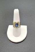Certified Rare 5 Ct Oval Concave Cut Natural Tanzanite Ring