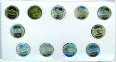 Complete Set of Uncirculated Silver US War Nickels