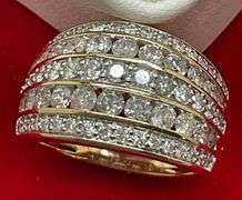 CERTIFIED BRAND NEW  14K GOLD AND DIAMOND BAND / RING