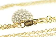 14K Yellow Gold 0.30 Ctw Pave Diamond Heart Love Chain Necklace